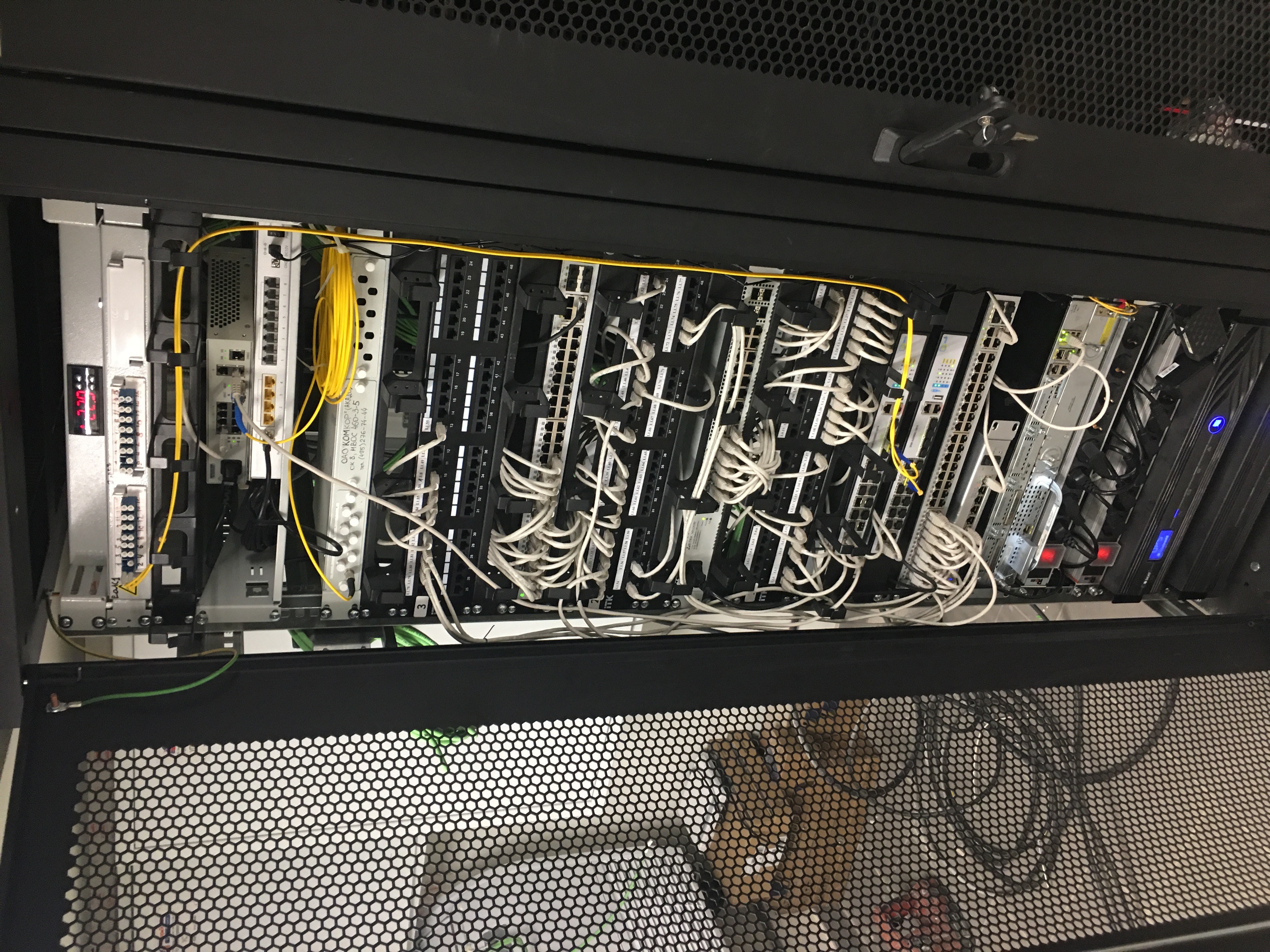 Network rack audit and patch panel work